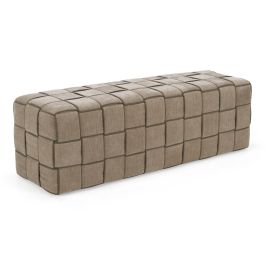 Rousey - Modern Taupe Fabric Bench