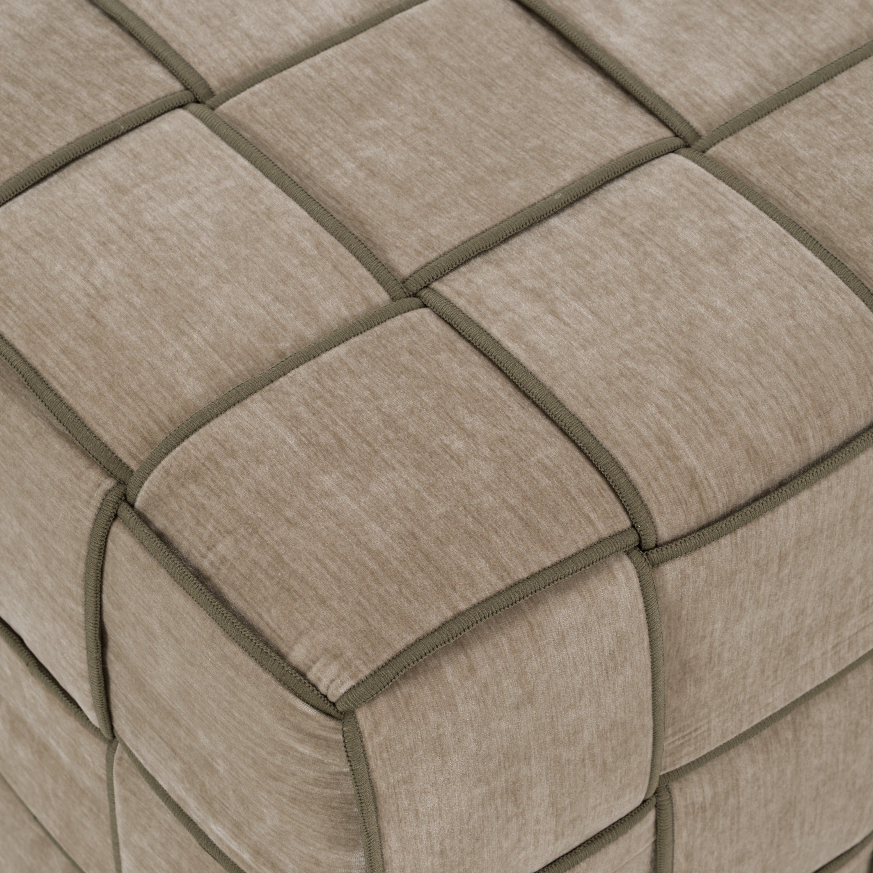 Rousey - Modern Taupe Fabric Bench