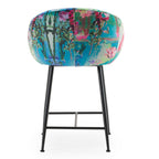 Roxann - Modern Counter Stool in Funky Velvet