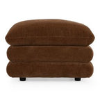 Crockett - Modern Brown Fabric Ottoman