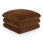 Crockett - Modern Brown Fabric Ottoman