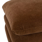 Crockett - Modern Brown Fabric Ottoman
