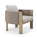 Salvora - Outdoor Beige Fabric & Grey Rope Chair