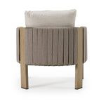 Salvora - Outdoor Beige Fabric & Grey Rope Chair