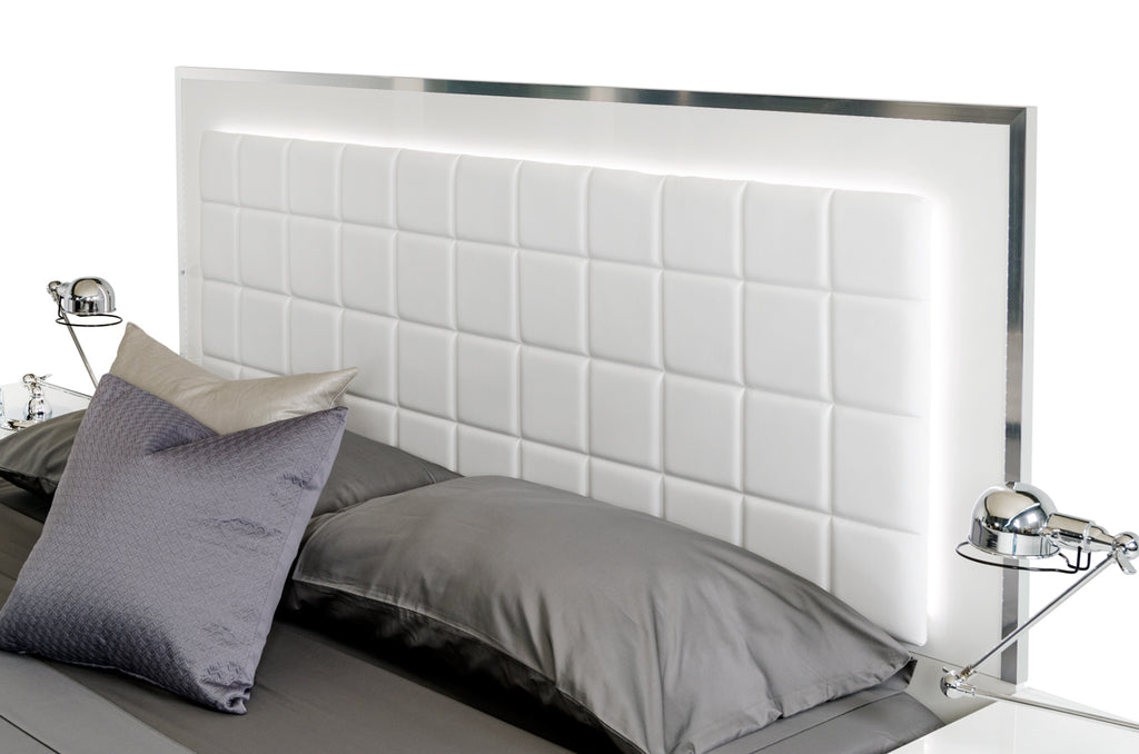 California King San Marino Modern White Bed