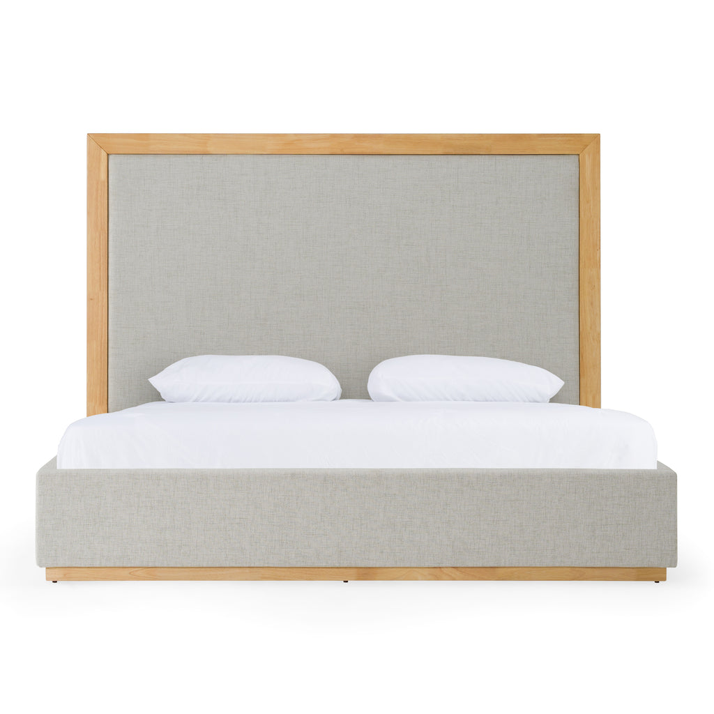 Santa Barbara - Modern Grey Fabric + Natural Bed - Modern Grey Fabric + Natural Bed