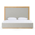 Santa Barbara - Modern Grey Fabric + Natural Bed - Modern Grey Fabric + Natural Bed