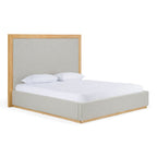 Santa Barbara - Modern Grey Fabric + Natural Bedroom Set - Modern Grey Fabric + Natural Bedroom Set