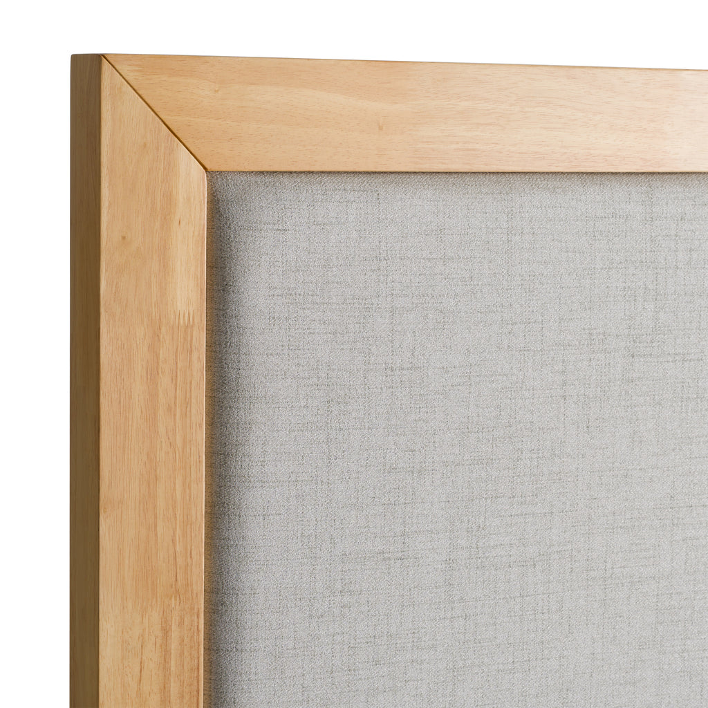 Santa Barbara - Modern Grey Fabric + Natural Bed - Modern Grey Fabric + Natural Bed