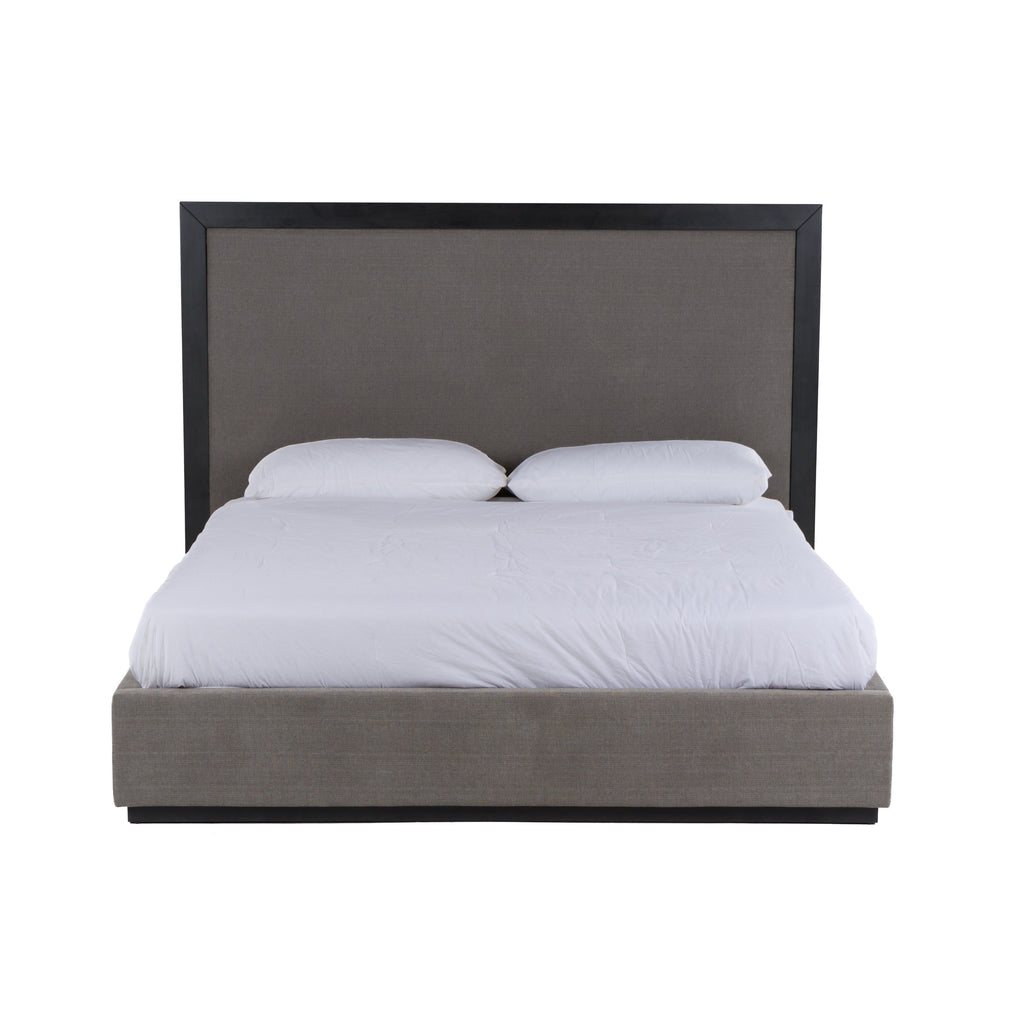 Eastern King Santa Barbara - Modern Grey Fabric + Grey Wash Bed - Modern Grey Fabric + Grey Wash Bed