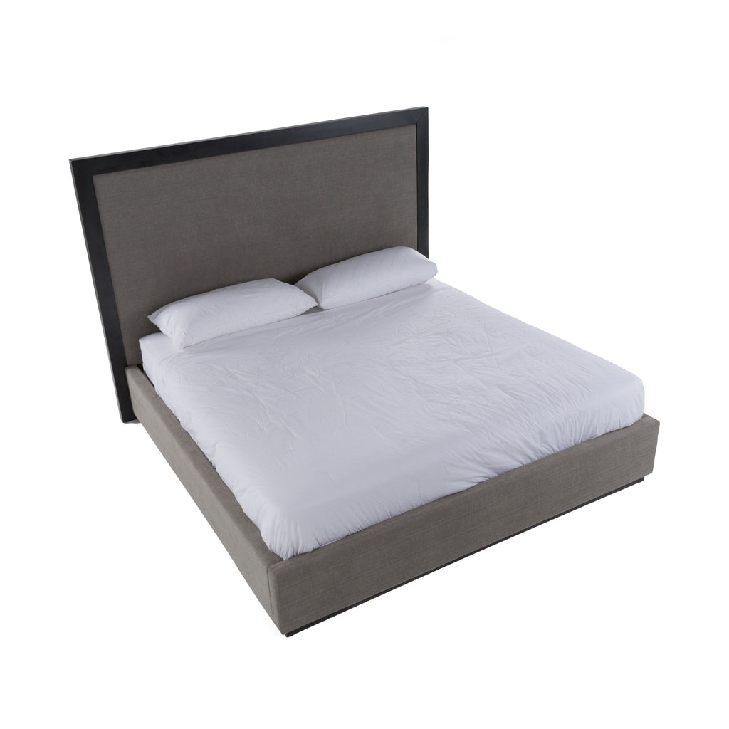 Eastern King Santa Barbara - Modern Grey Fabric + Grey Wash Bed - Modern Grey Fabric + Grey Wash Bed