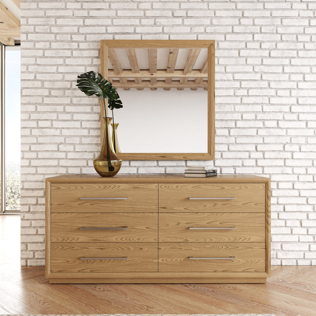 Santa Barbara - Modern Grey Fabric + Natural Bedroom Set - Modern Grey Fabric + Natural Bedroom Set