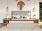Santa Barbara - Modern Grey Fabric + Natural Bed - Modern Grey Fabric + Natural Bed