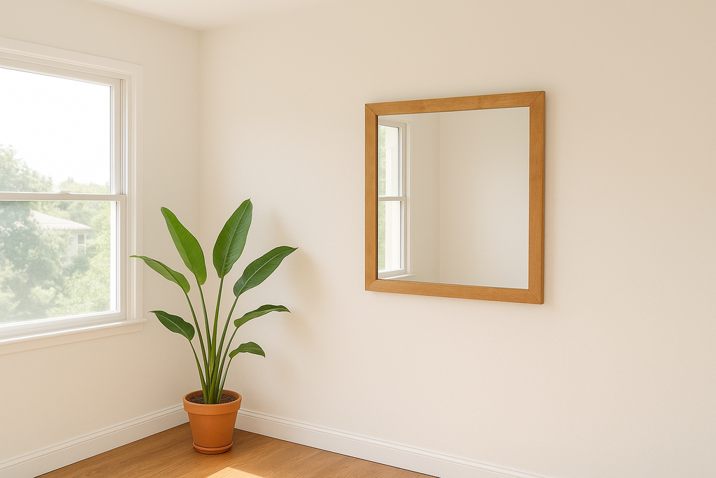 Santa Barbara - Modern Natural Rectangular Mirror