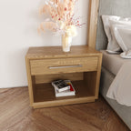 Santa Barbara - Modern Grey Fabric + Natural Bedroom Set - Modern Grey Fabric + Natural Bedroom Set