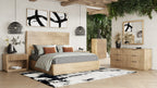 Santa Monica - Modern Natural Oak Bed - Modern Natural Oak Bed