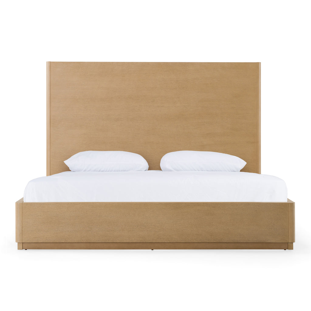 Santa Monica - Modern Natural Oak Bed - Modern Natural Oak Bed