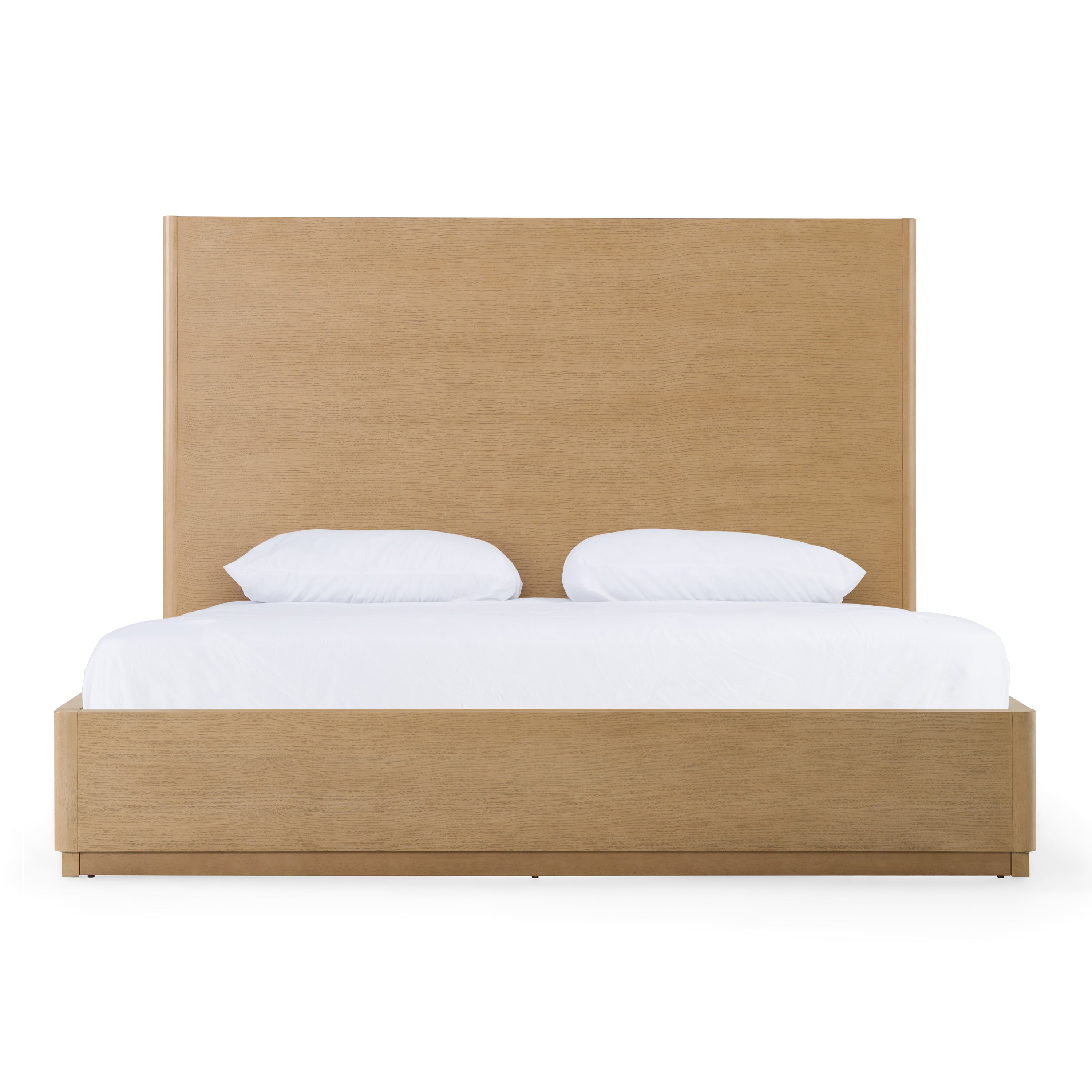 Santa Monica - Modern Natural Oak Bed - Modern Natural Oak Bed
