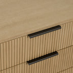 Santa Monica - Modern Natural Oak 3 Drawer Nightstand