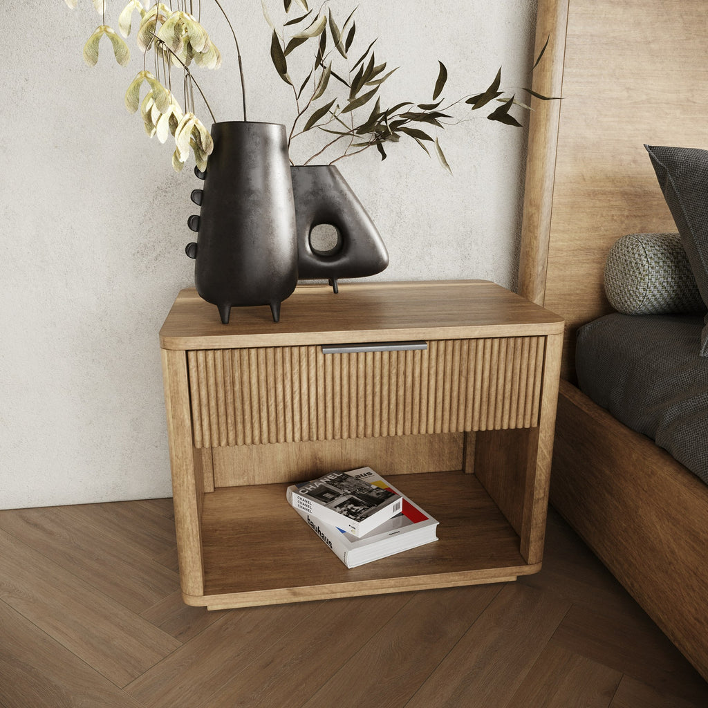 Santa Monica - Modern Natural Oak Bedroom Set - Modern Natural Oak Bedroom Set