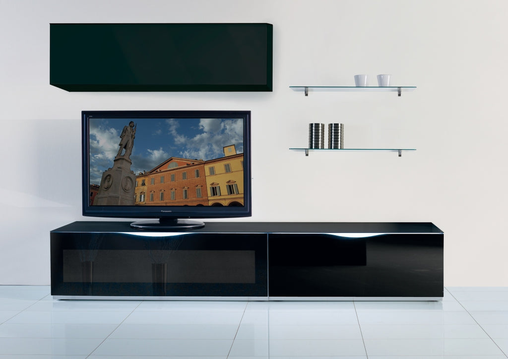 MO - USA3 Modena Modern Black TV Entertainment System Made In Italy - USA3 Modena Modern Black TV Entertainment System Made In Italy