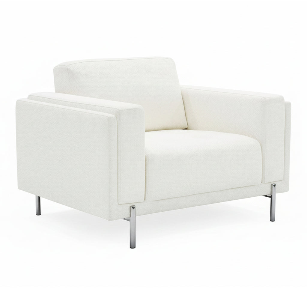 Schmidt - Modern Off White Fabric Chair