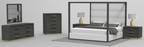 Manhattan - Contemporary Grey and Gold Dresser