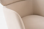 Shannon - Modern Beige Vegan Leather + Rosegold Dining Chair
