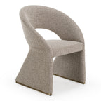 Sheena - Modern Tan Fabric + Brass Dining Chair - Modern Tan Fabric + Brass Dining Chair