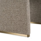 Sheena - Modern Tan Fabric + Brass Dining Chair - Modern Tan Fabric + Brass Dining Chair