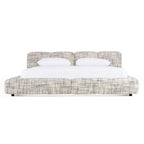 Eastern King Shiloh - Modern Off-White + Black Fabric Bed - Modern Off - White + Black Fabric Bed