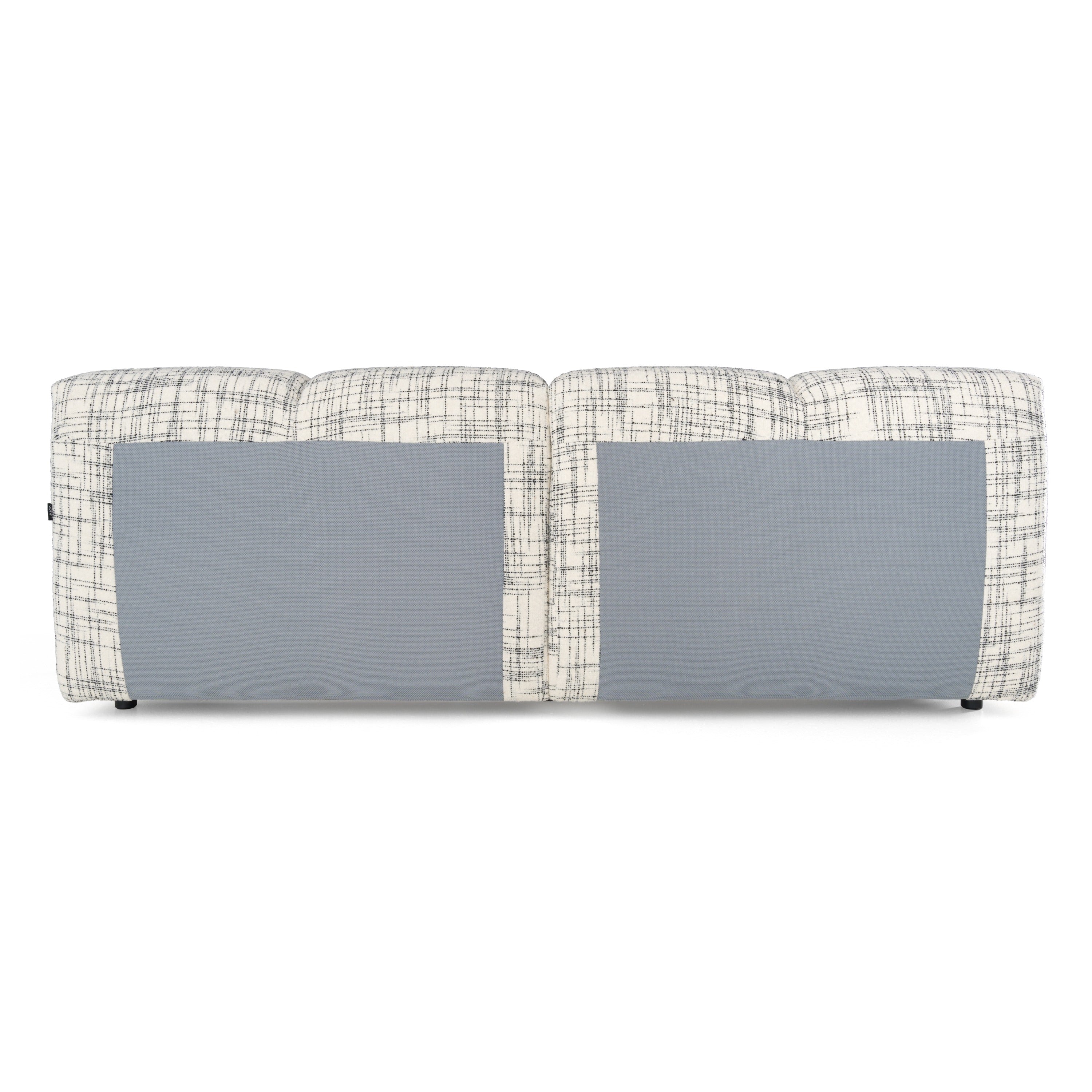 Eastern King Shiloh - Modern Off-White + Black Fabric Bed - Modern Off - White + Black Fabric Bed