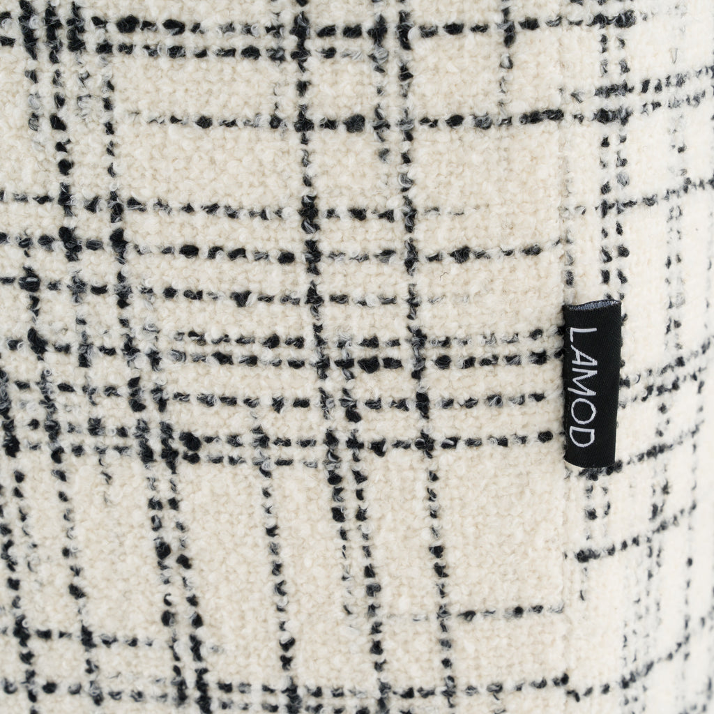 Eastern King Shiloh - Modern Off-White + Black Fabric Bed - Modern Off - White + Black Fabric Bed