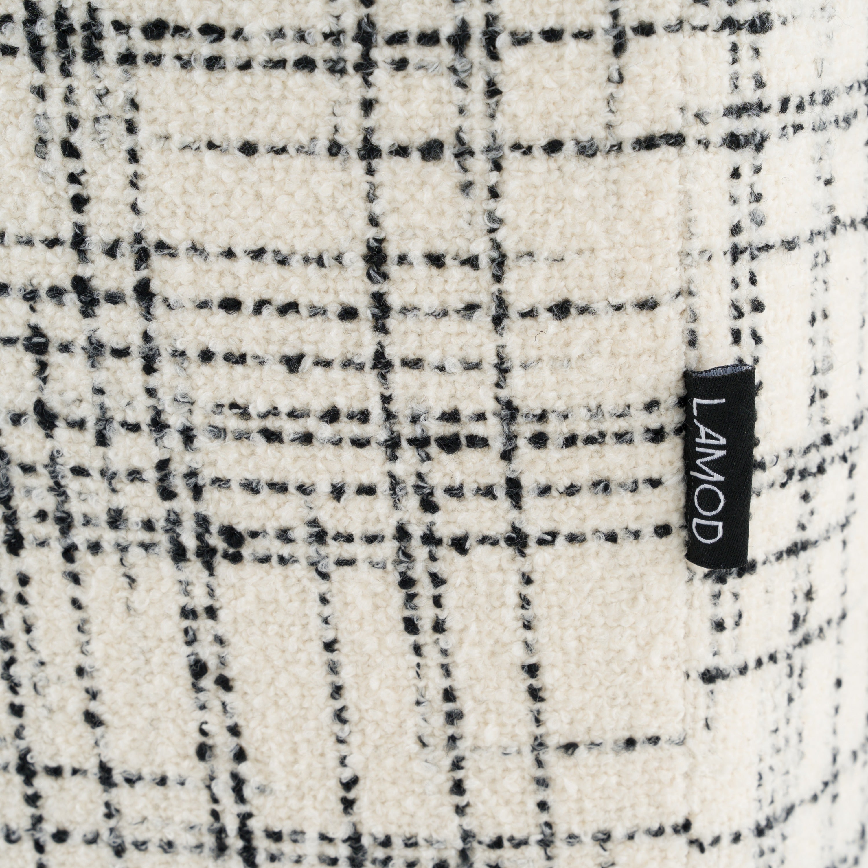Eastern King Shiloh - Modern Off-White + Black Fabric Bed - Modern Off - White + Black Fabric Bed