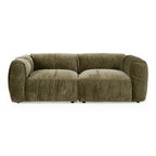 Siegal - Modern Olive Green Fabric Loveseat Sofa