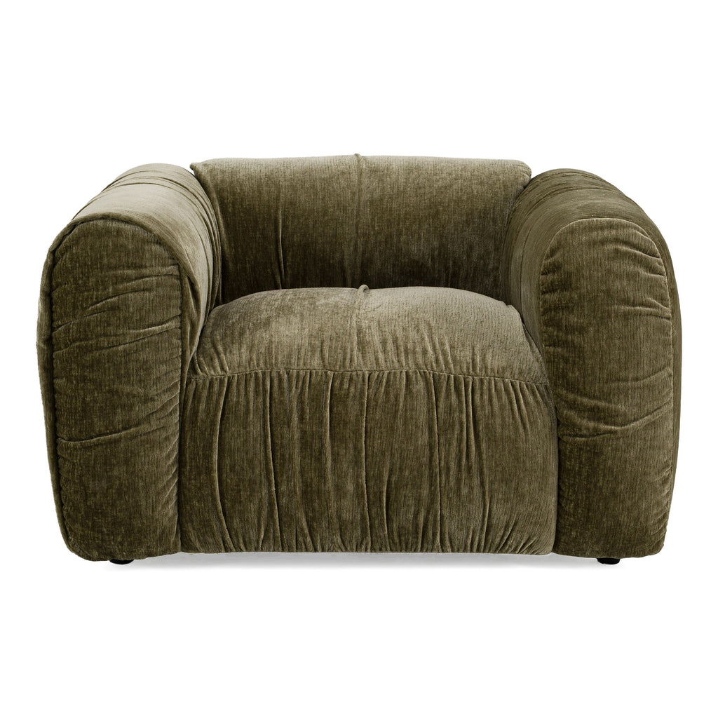 Siegal - Modern Olive Green Fabric Lounge Chair