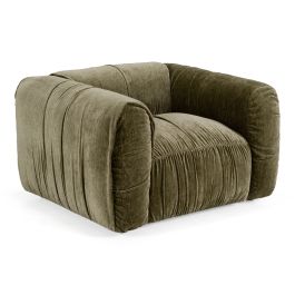 Siegal - Modern Olive Green Fabric Lounge Chair