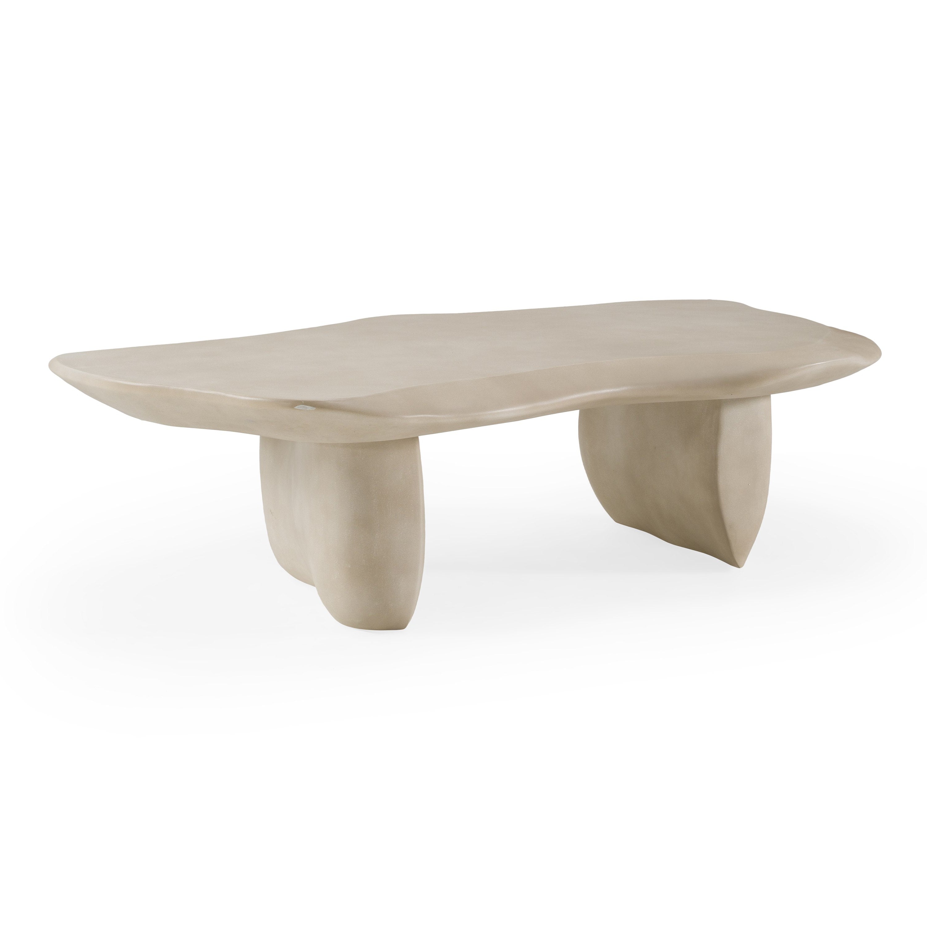 Slone - Modern Beige Concrete Coffee Table