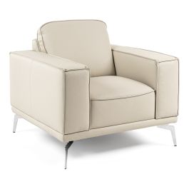 Soho - Italian Grey Oyster Leather Armchair