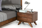 Soria Mid-Century Grey & Walnut Bedroom Set - Century Grey & Walnut Bedroom Set