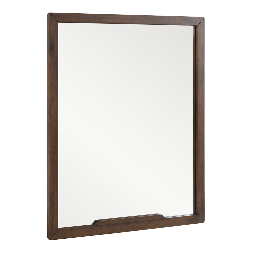 Soria Mid-Century Walnut Mirror