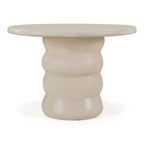 Sosso - Modern Beige Round Fiberform Dining Table