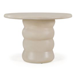 Sosso - Modern Beige Round Fiberform Dining Table