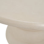 Sosso - Modern Beige Round Fiberform Dining Table