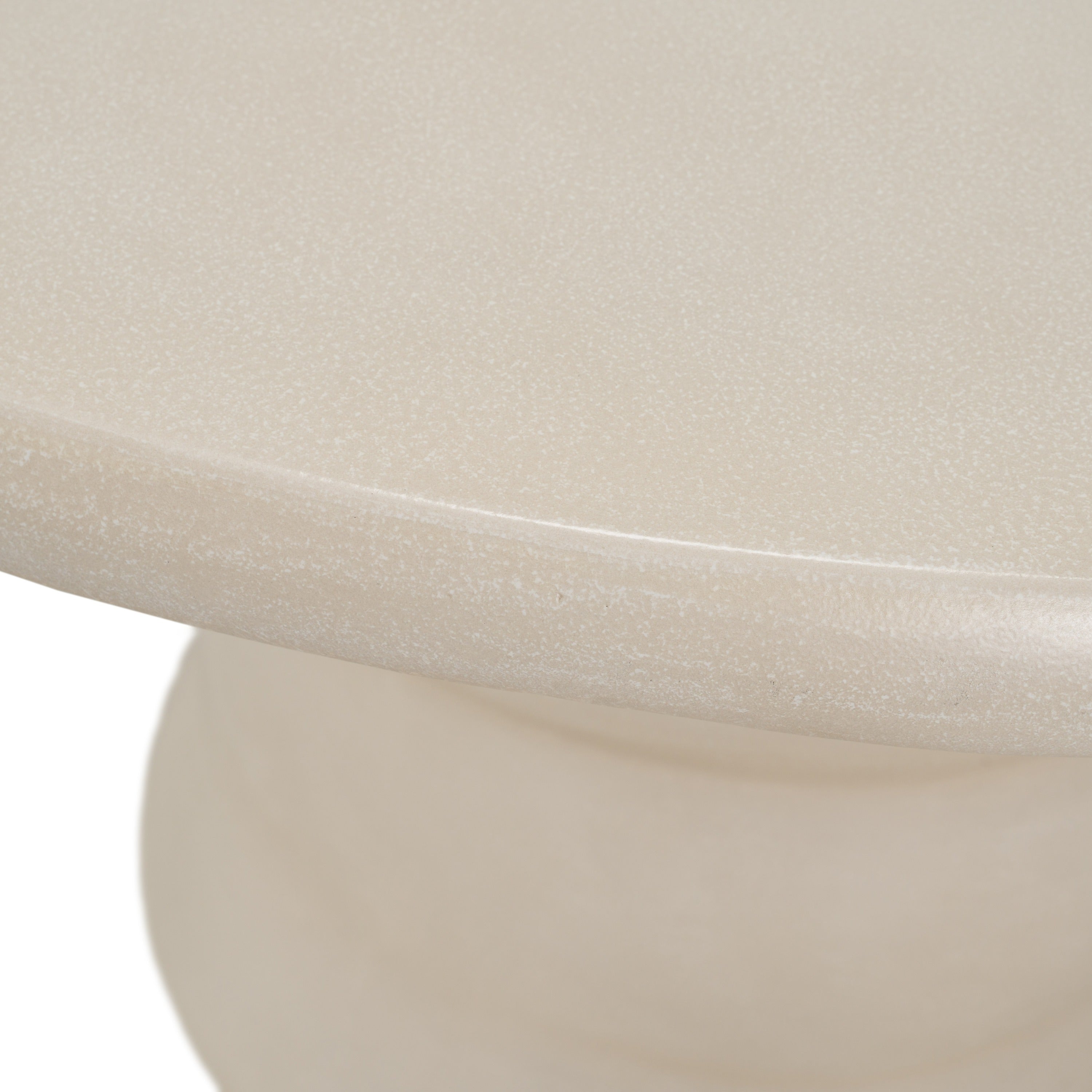 Sosso - Modern Beige Round Fiberform Dining Table
