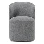 Souza - Modern Grey Fabric Swivel Dining Chair