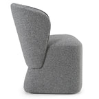 Souza - Modern Grey Fabric Swivel Dining Chair