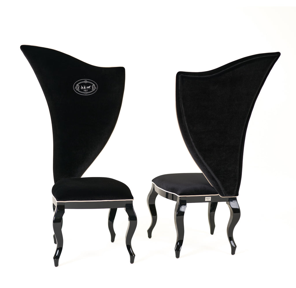 Sovereign - Transitional Black Fabric Chair (Set of 2)