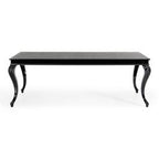 Sovereign Transitional Black Crocodile Dining Table with Black Gloss Legs