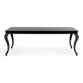 Sovereign Transitional Black Crocodile Dining Table with Black Gloss Legs